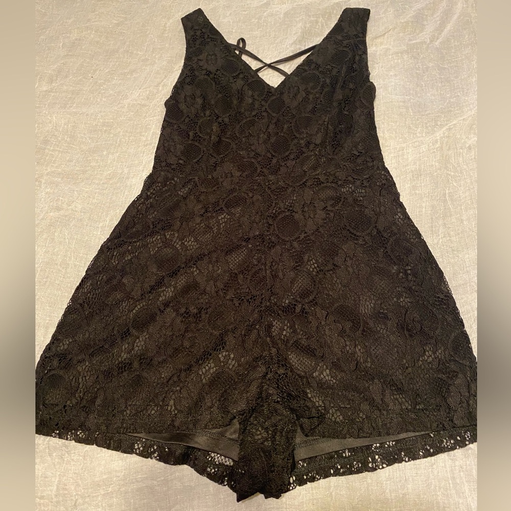 Black Lace Romper